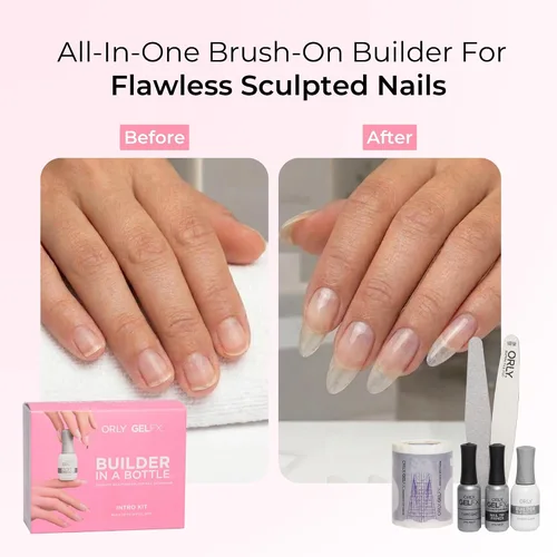 Vista 4 de ORLY GelFX Builder In a Bottle Kit de introducción Gel constructor de escultura para extensiones de uñas y superposición de gel