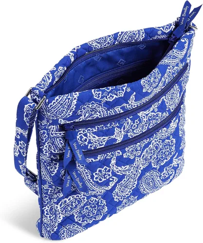 Vista 4 de Vera Bradley Cotton Collegiate Triple Zip Hipster Crossbody Purse (Multiple Teams Available)