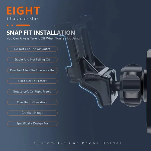 Vista 6 de BEERTE Soporte de teléfono para automóvil para Toyota Camry 2021-2024, fuerte soporte magnético para teléfono, rotación de 360 °, ventilación