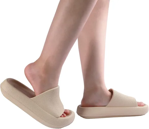 Vista 8 de HJORZMM - Sandalias de nube para mujeres y hombres, súper suaves y cómodas, antideslizantes, de secado rápido, suela gruesa, para ducha, masaje