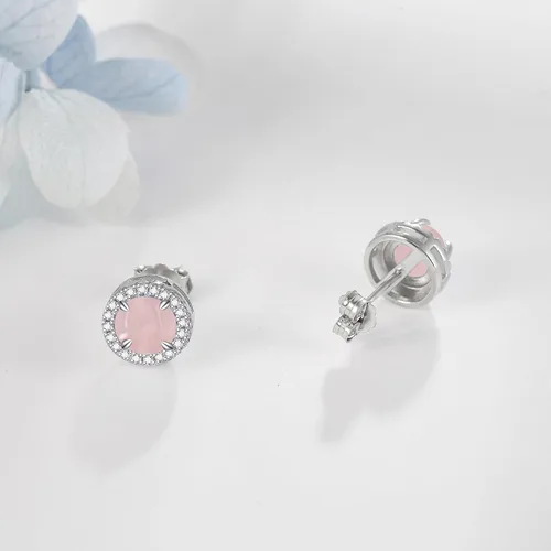 Vista 4 de LarimarAquamarineLapis LazuliMoss AgateAmethystTurquoiseOnyxTiger EyeMoonstoneLabradoriteRose Quartz Earrings Stud Sterling Silver Natural