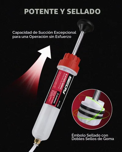Vista 7 de SEDY Extractor de Fluido - Jeringa Multiusos de 200cc, Bomba de Succión de Aceite, Bomba Manual de Extracción y Llenado, Jeringa de Aceite Automotriz