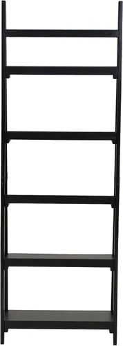 Vista 10 de Linon Melissa - Estantería de madera negra con cinco estantes Negro