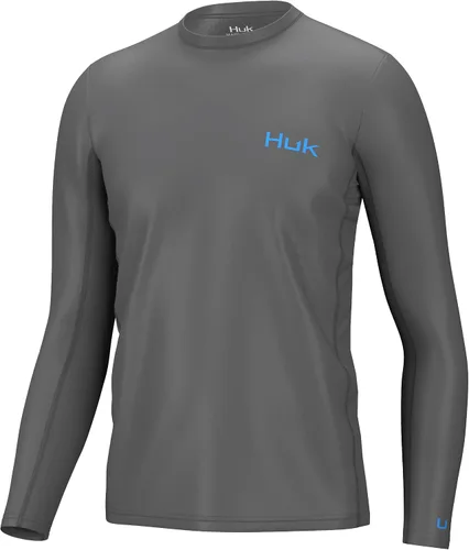 Vista 50 de HUK Camisa de manga larga Icon X para hombre, camisa de pesca de alto rendimiento Azul celeste