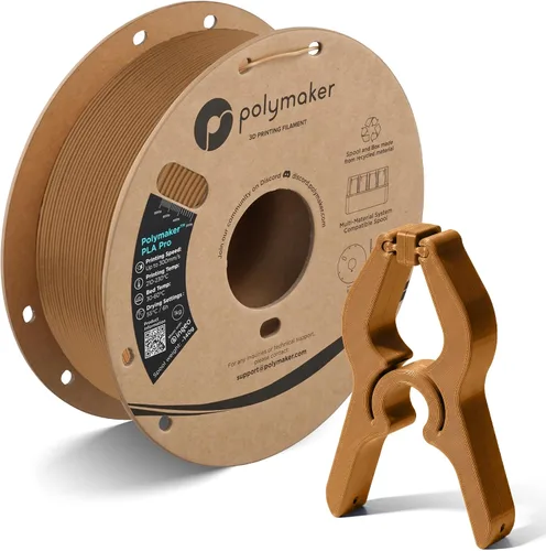 Vista 32 de Polymaker PLA Pro Filament 1.75mm 1KG Black, High-Impact Resistance Tough, High Speed Up to 300mm/s, Clean Surface, Low-Warp, Easy to Print on