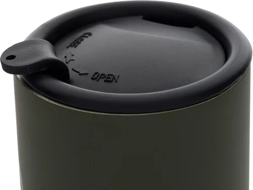 Vista 5 de M-Tac Taza térmica de viaje de 9.5 onzas con tapa, vaso térmico de doble pared aislado de acero inoxidable con mango ancho