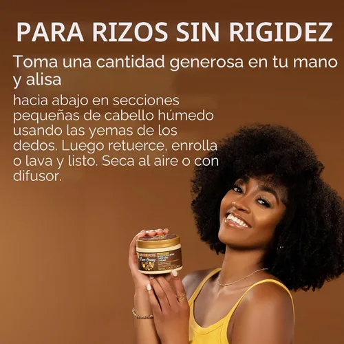 Vista 6 de Creme of Nature Pure Honey Define Moisture Whip Crema Moldeadora, Define y Alarga los Rizos, Fijación Duradera sin Rigidez, Regalo de Cuidado
