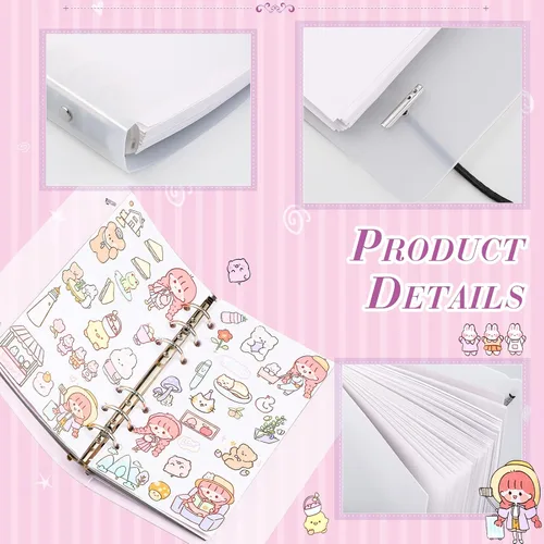 Vista 6 de Spakon Álbum de recolección de calcomanías para niños, reutilizable, 6