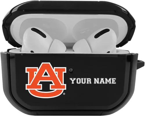 Vista 19 de Colegial - Funda negra duradera para Apple AirPods Pro (1ª/2ª generación) con mosquetón - Alabama Crimson Tide