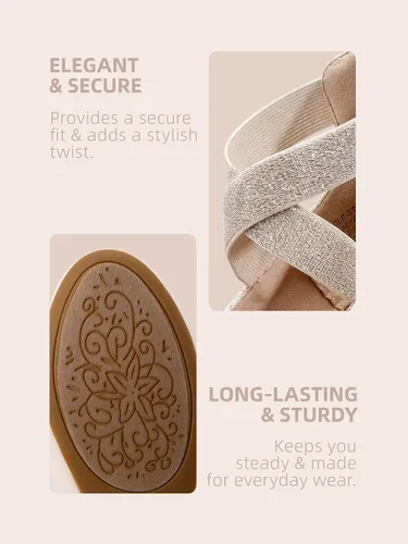 Vista 4 de Dream Pairs Zapatos planos, cómodos y de moda, para mujer, con correas elásticas para el tobillo