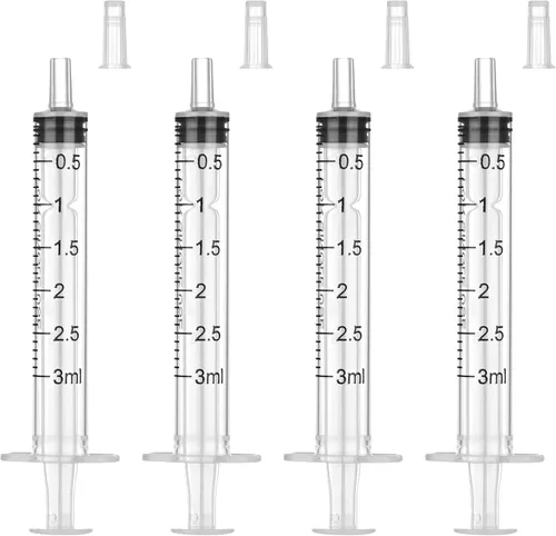 Vista 10 de Jeringa Luer Lock de 1 ml para Líquidos, Jeringa con Tapa, Paquete de 30 Unidades Envueltas Individualmente