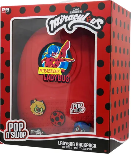 Vista 5 de Miraculous Mariquita - Bolsa impermeable con correas ajustables, Rojo -, Mariquita