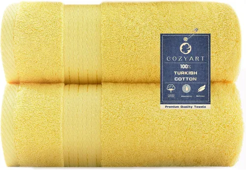 Vista 34 de COZYART - Juego de 6 toallas de baño de algodón turco, color azul claro, suaves, altamente absorbentes y duraderas, 19.17 oz/yd², incluye 2 toallas