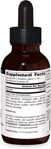 Vista 3 de Source Naturals - Quercetina NutraDrops, Complejo bioflavonoide estacional - 2 onzas fluidas.