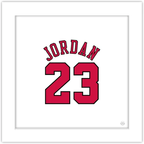 Vista 9 de Trends International Gallery Pops Michael Jordan - Póster de pared con número de jersey, color blanco, 12 x 12 pulgadas, versión de marco negro