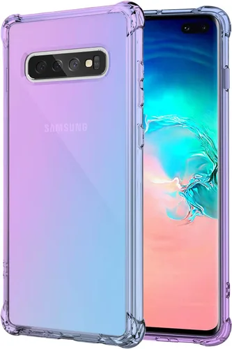 Vista 11 de KIOMY Funda transparente para Samsung Galaxy S10+ / S10 Plus, 3 en 1, a prueba de golpes, funda protectora para teléfono, carcasa de policarbonato
