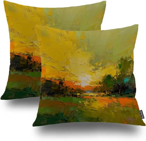 Vista 21 de Shrahala Juego de 2 fundas de almohada de mandala de color beige para exteriores, cuadradas, mandala, para interiores, de lino resistente al agua