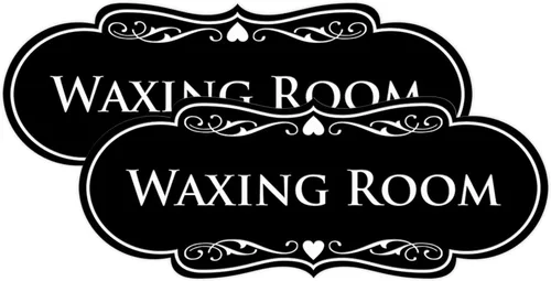 Vista 12 de Designer Waxing Room Sign (negro) - Pequeño 1 paquete