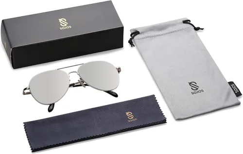 Vista 5 de SOJOS Trendy Aviator Sunglasses for Women and Men