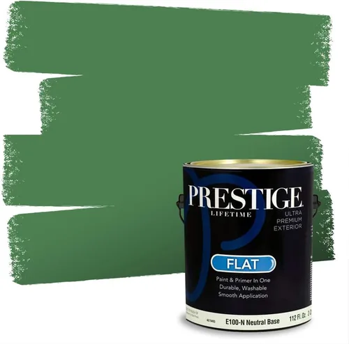 Vista 77 de PRESTIGE Pintura exterior e imprimación en uno, aloe, plano, 1 galón