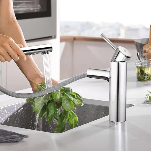 Vista 2 de GROHE 31453001 Concetto Grifo de cocina extraíble con pulverizador Cromo