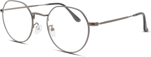 Vista 11 de Pro Acme Gafas redondas de moda Metal Clear Lens Frame Vintage Unisex Gafas 53MM