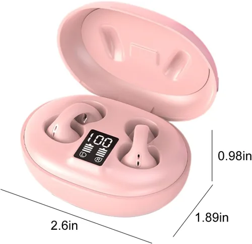 Vista 3 de LADIGASU Clip On Earbuds Wireless Bluetooth, Without in-Ear Bluetooth 5.3 Chip HiFi Sound Quality Long-Lasting Battery Life High-Definition Call