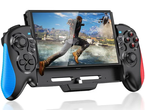 Vista 11 de NinABXY Hall Effect Joystick Controller for Nintendo Switch/OLED, Wireless One-Piece Handheld Switch Joypad - Macro, Ergonomic Grip, Turbo, Flame