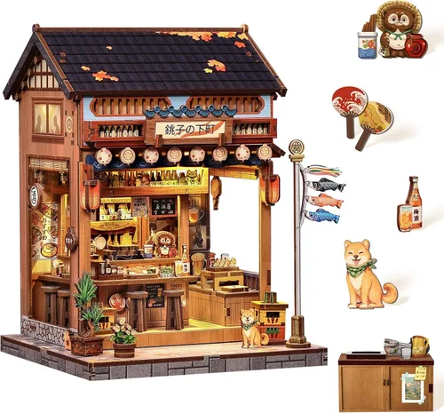Vista 16 de Kit de Rincón de Libros, Kits de Casa en Miniatura DIY para Adultos y Adolescentes, Casa de Muñecas Pequeña Booknook Casa de Jardín Estantería