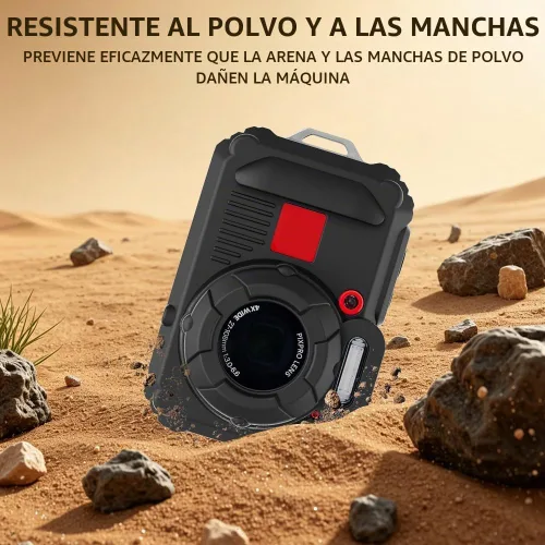 Vista 6 de Funda protectora de silicona para cámaras digitales Kodak Pixpro wpz2, con protector de pantalla y cordón, para accesorios Kodak Pixpro wpz2 - Negro