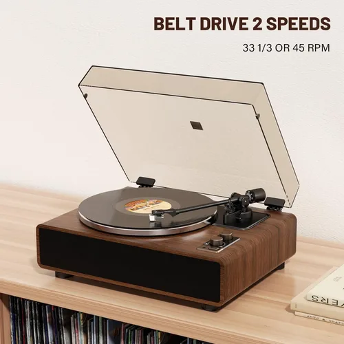 Vista 11 de FEKTIK Vinyl Record Player with Magnetic Cartridge and Built-in Speakers