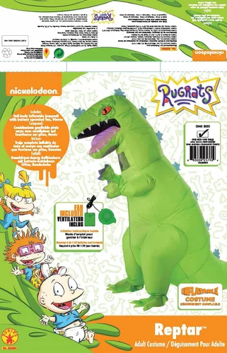 Vista 2 de Rubie's Costume Co - Disfraz inflable para adultos de Nickelodeon Rugrats Reptar, Multi Color, talla única