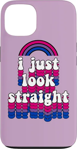 Vista 7 de I Just Look Straight Bisexual Rainbow Bisexual Pride Flag Case for iPhone 17