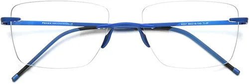 Vista 4 de FONEX Marco de lentes de titanio para hombre lentes cuadrados sin marco de miopía óptica 8557