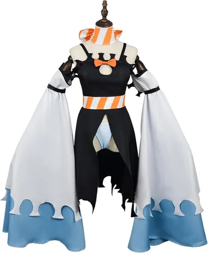 Vista 3 de Amo Cosplay Disfraz Gachiakuta Conjunto Completo Mujer Negro Correa Falda negro B