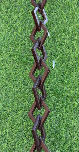 Vista 6 de Diamond Links - Cadena de lluvia (recubrimiento en polvo de bronce) con kit de instalación (9 pies)