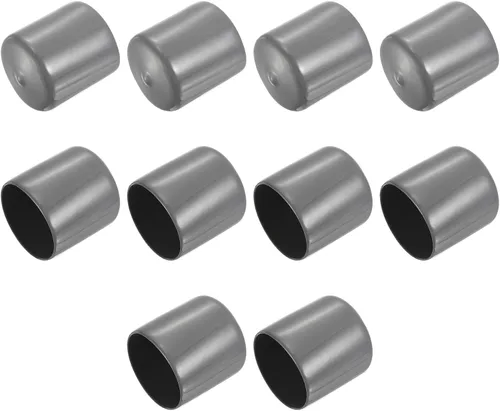 Vista 7 de uxcell 10 tapas de goma para extremos de 0.591 in de identificación, tapa de extremo redondo, protectores de rosca de tornillo, color negro