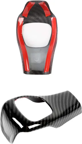 Vista 2 de JeCar Cubierta de Perilla de Cambio para Jeep Cherokee 2014-2018, Accesorios Interiores de Fibra de Carbono