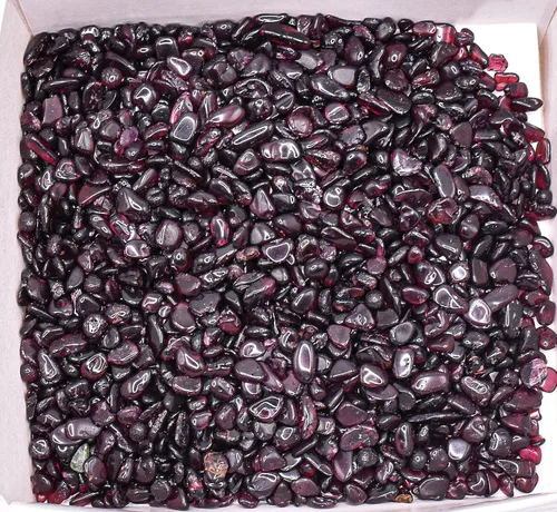 Vista 7 de HQRP 3.53 oz (3.5 onzas) de granate, rojo oscuro, piropo almandino, piedras pequeñas pulidas, piedras naturales pulidas de calidad, piedras