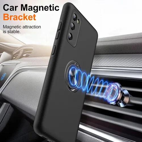Vista 5 de JAME Funda para Samsung Galaxy S20 FE, funda Samsung S20 FE 5G con soporte giratorio, resistente a prueba de golpes, funda delgada para Galaxy S20