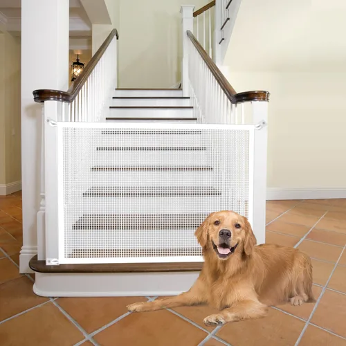 Vista 7 de Cupount Puerta de Malla para Bebés y Perros – 30" de Alto, Se Adapta a Aberturas de 32"–36" de Ancho – Puerta de Malla para Mascotas