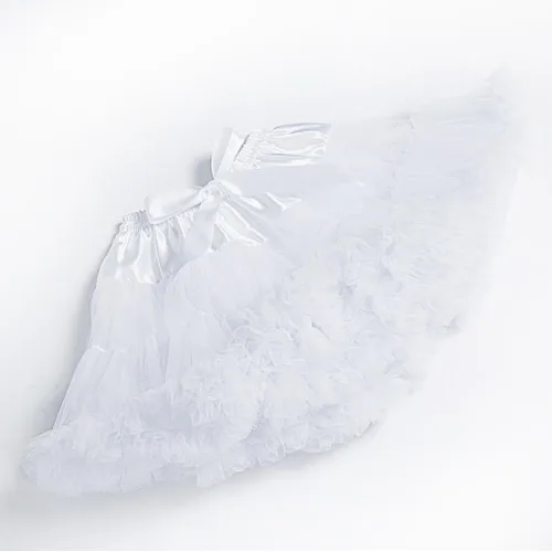 Vista 3 de XinChangShangMao Falda de Enagua de Gasa con Cintura Elástica para Mujer, Falda de Tul Tutú Esponjosa de Princesa para Ballet y Danza, Enaguas Falda