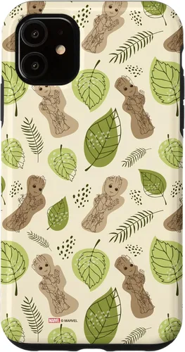 Vista 8 de Funda con diseño de hojas de Groot para iPhone 16 Marvel Studios
