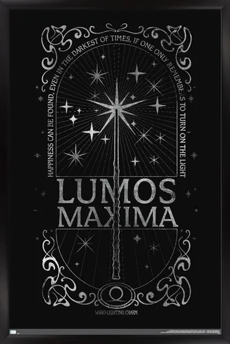 Vista 10 de Trends International The Wizarding World: Harry Potter - Póster de pared Lumos Maxima, 34 pulgadas de largo x 22.4 pulgadas, versión enmarcada