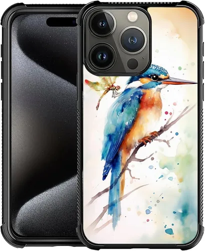 Vista 174 de CARLOCA Funda compatible con iPhone 15, increíble patrón de luz espacial nebulosa para niñas y niños, ultra protección, a prueba de golpes