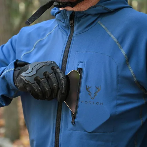 Vista 5 de FORLOH Mens SolAir Technical Hoodie - Lightweight Tactical Sun Hoodie UV Protection Base Layer