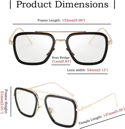 Vista 4 de FEISEDY Retro 70s Pilot Gafas de sol Tony Gafas de sol de moda para mujer Gafas de sol cuadradas B2510