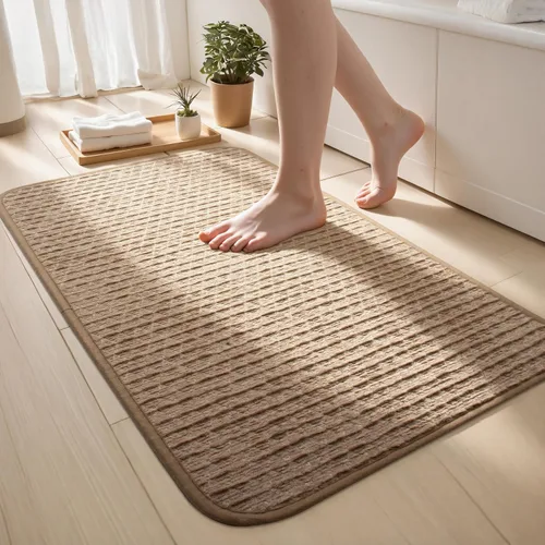 Vista 20 de Alfombra de Baño Fina Antideslizante con Respaldo de Goma de Secado Rápido Súper Absorbente Alfombras de Baño que Caben Debajo de la Puerta