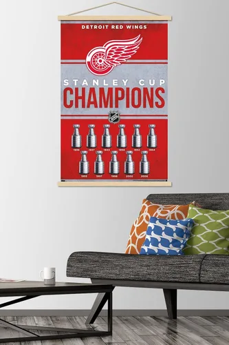 Vista 2 de Trends International NHL Detroit Red Wings - Póster de pared con marco magnético
