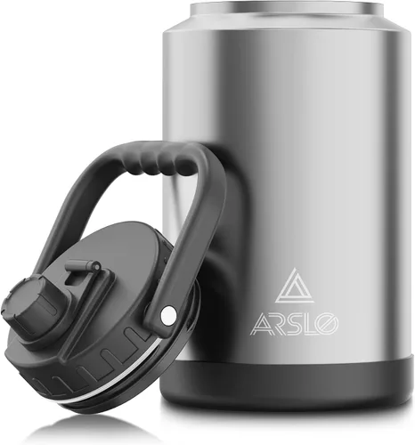 Vista 7 de Jarra Grande de Agua Aislada con Asa, Botella de Agua Aislada de Un Galón, Jarra de Agua de Acero Inoxidable de 1 Galón